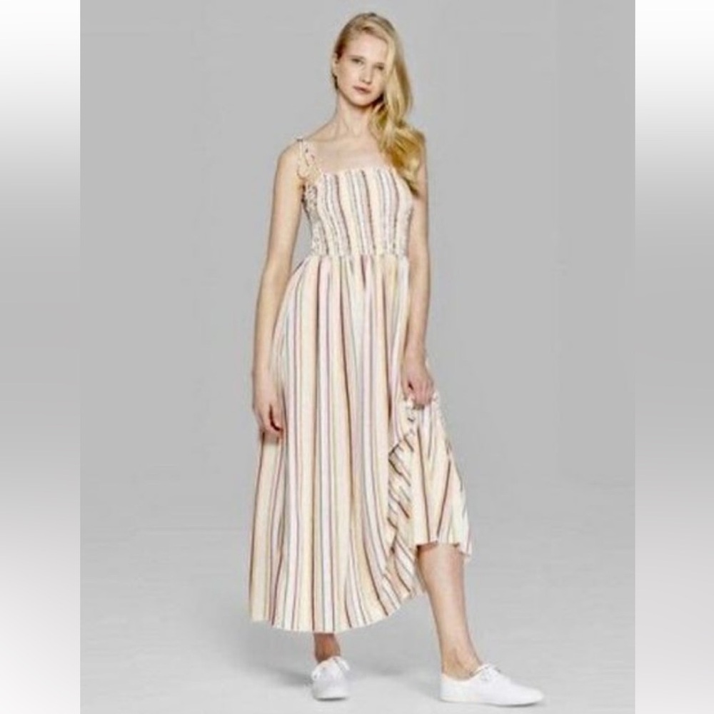 Wild Fable Multicolor Striped Maxi Dress xsmall